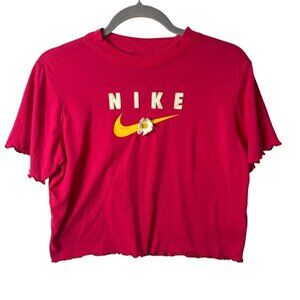 Nike‎ tee loose fit floral pink women’s size medium